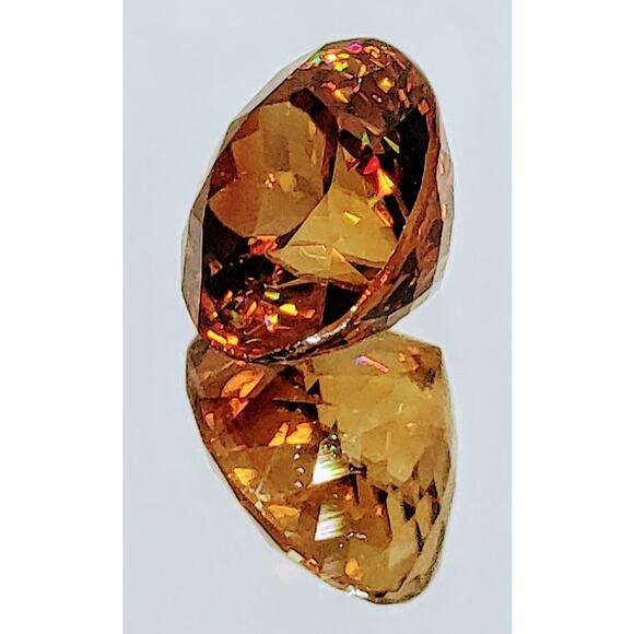 10+ Carat Flawless Round Honey Zircon!! - Picture 13 of 15